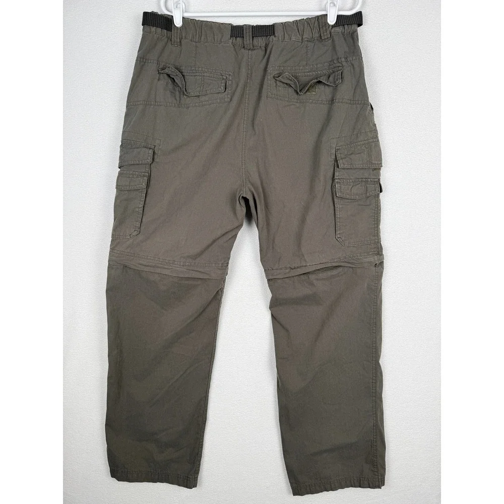 BC Clothing Convertible Cargo Pants Mens XXL x 30 Hiking Zip Off Belted Utility